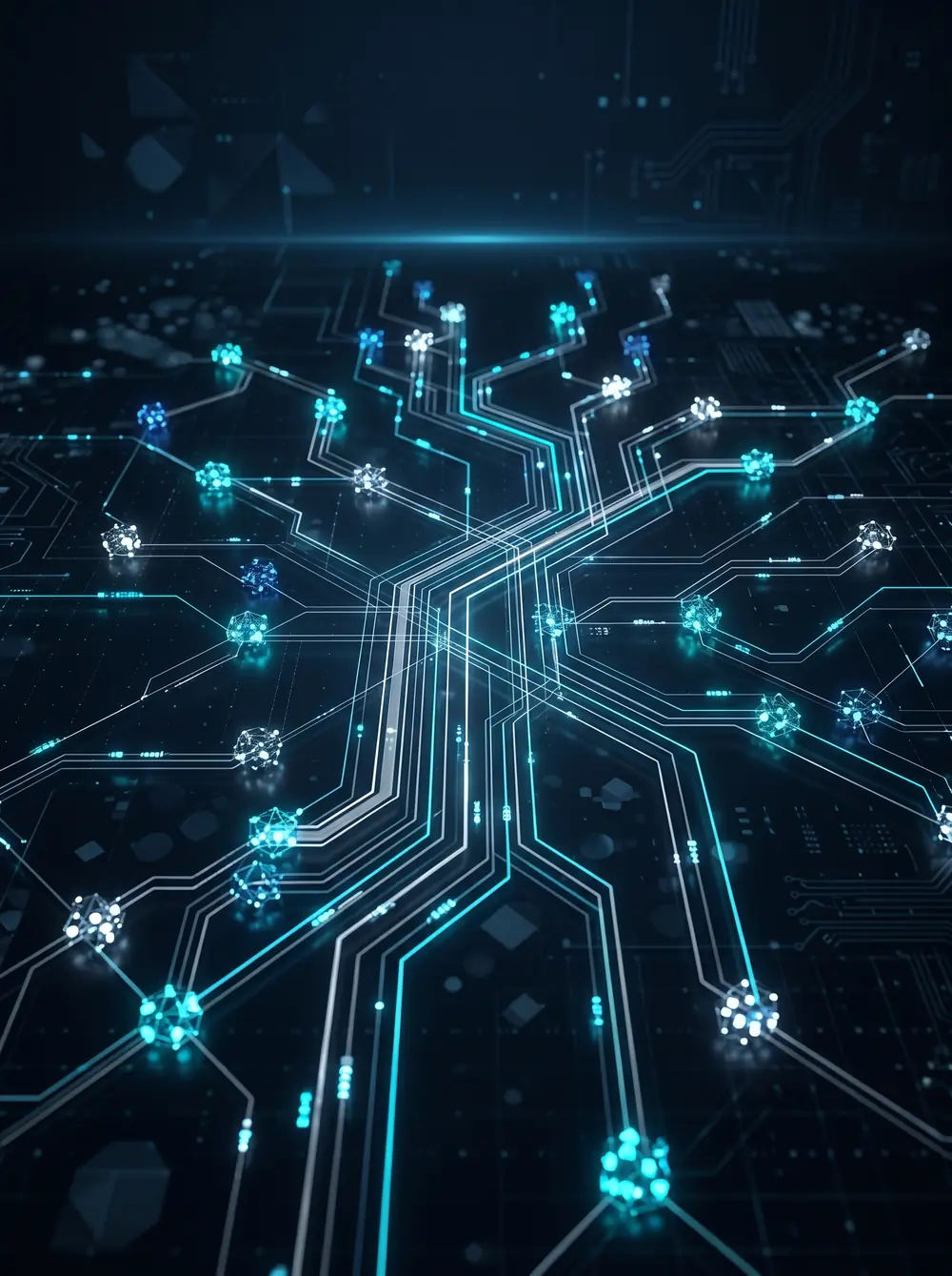 Branching data-automation network visual